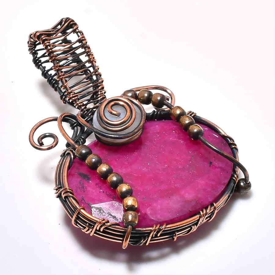 Ezra’s Veil – Ruby Copper Pendant