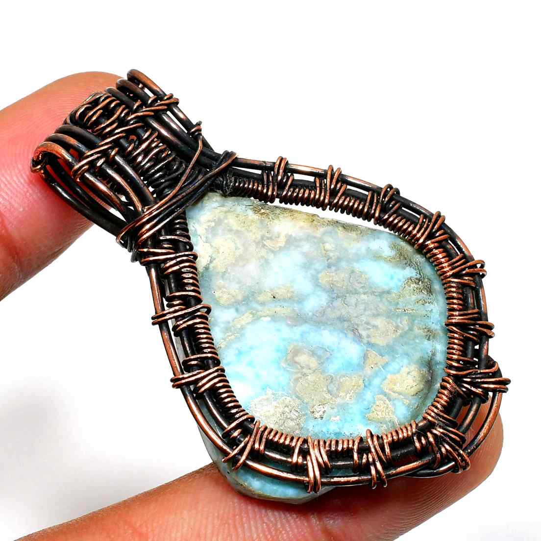 Tranquil Tide – Turquoise & Copper Pendant