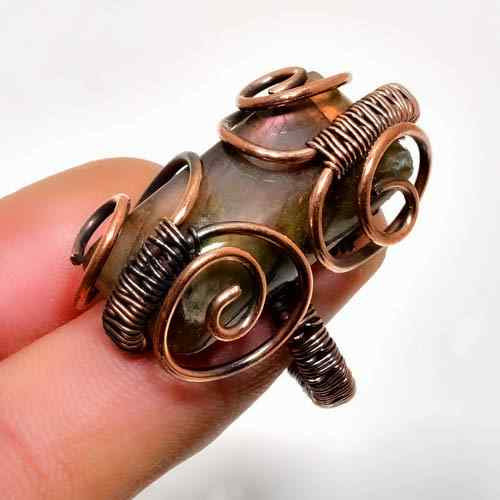 Serenity’s Embrace – Amethyst Copper Ring