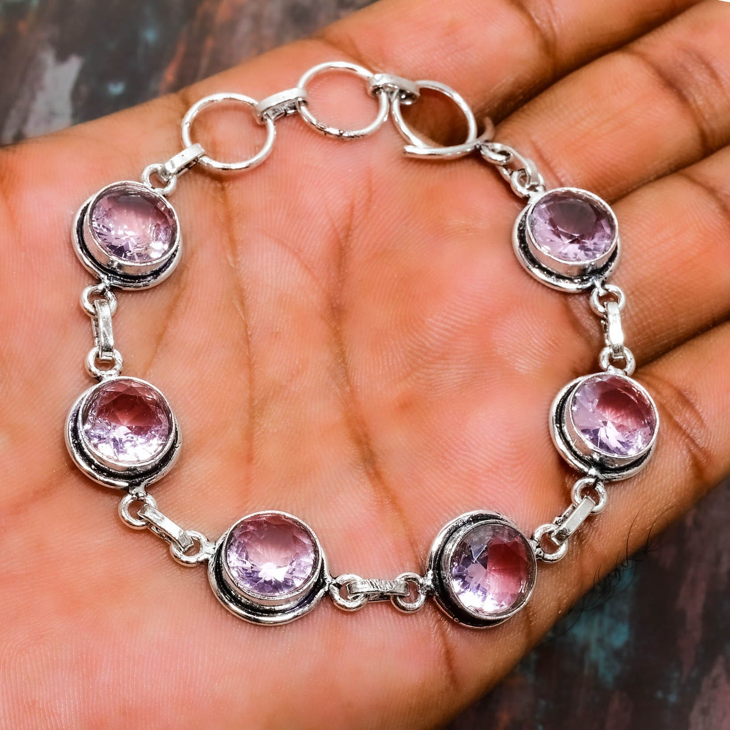 Lavender Serenity – Silver Quartz Bracelet