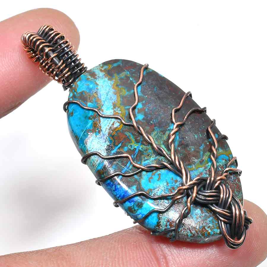 Serene Arbor – Turquoise Tree of Life Pendant