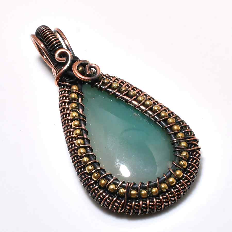 Harmony’s Whisper – Chalcedony Copper Pendant