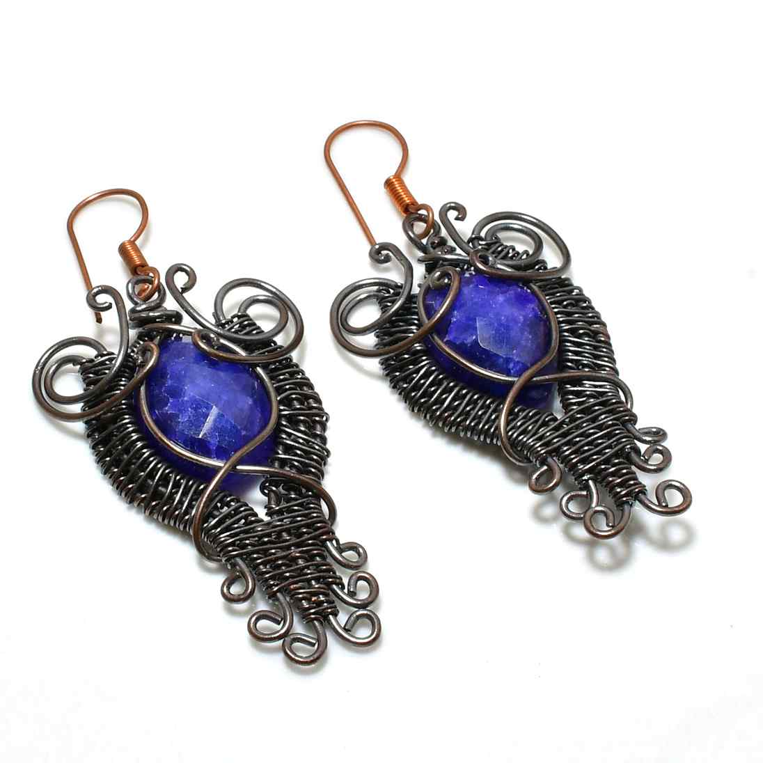 Serenity Whispers – Amethyst & Copper Earrings