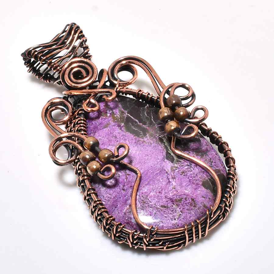 Ezra’s Veil – Handcrafted Amethyst & Oxidized Copper Pendant