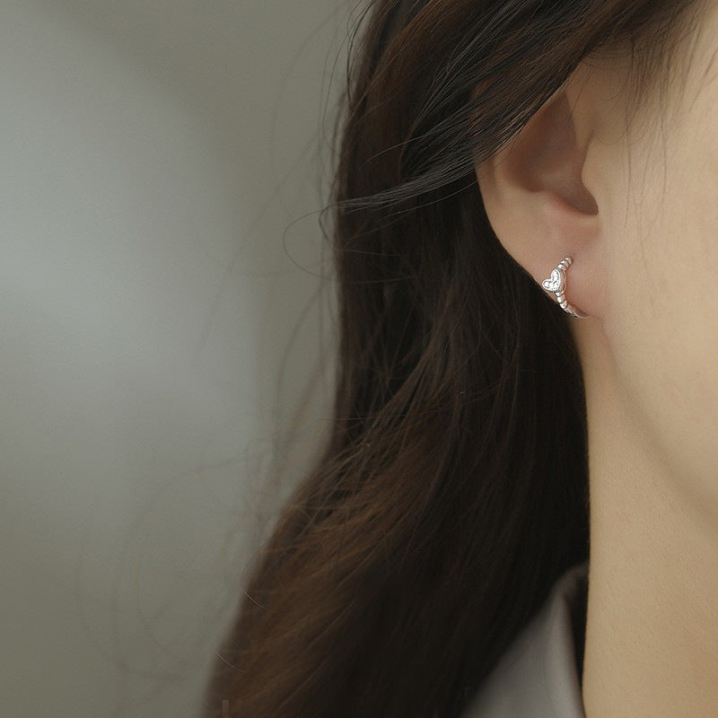 Mini Heart Zircon Earrings