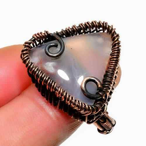 Ethereal Heart – Natural Agate Bronze Pendant