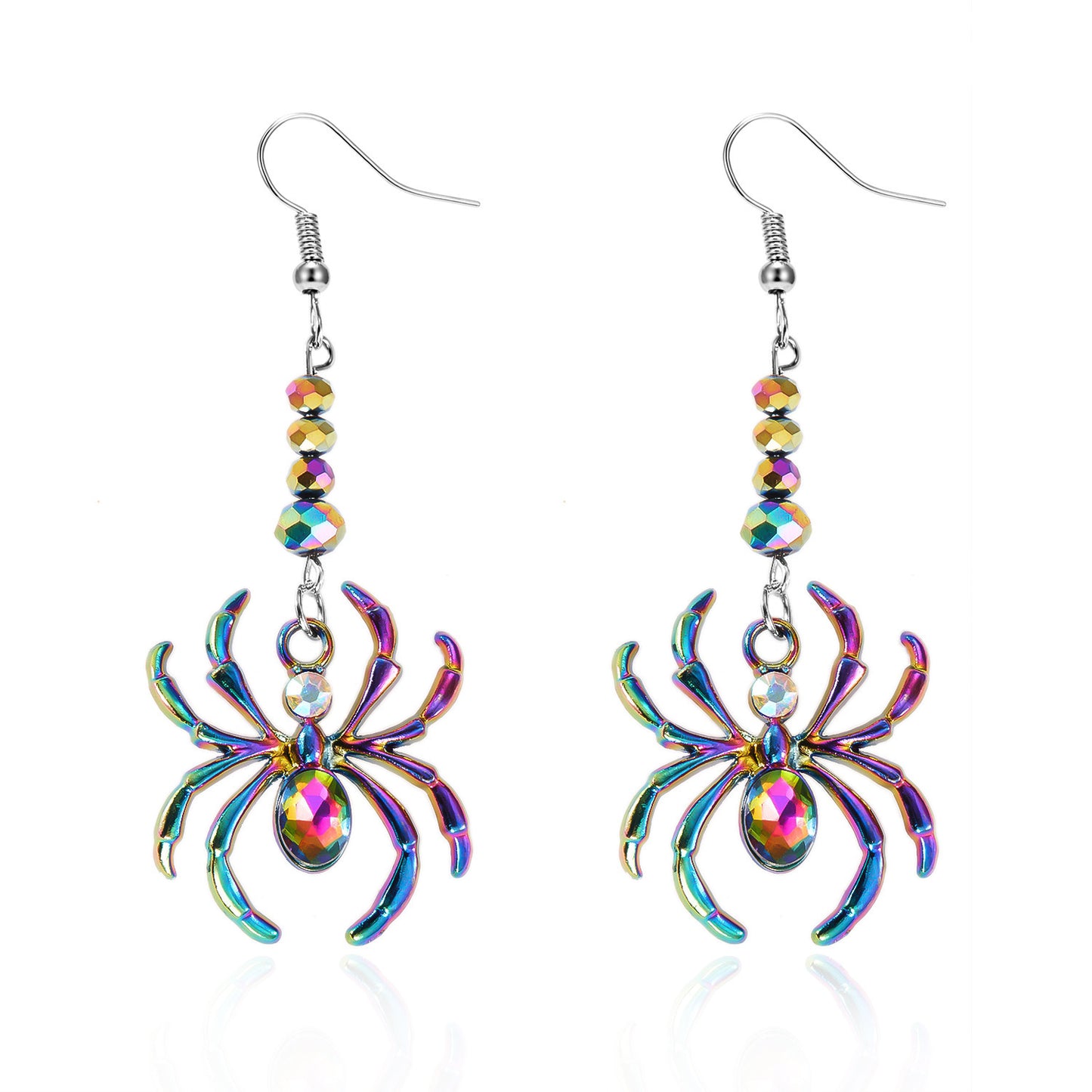 Webbed Elegance Spider Earrings - 925 Sterling Silver