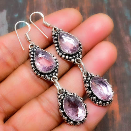 Celestial Whisper – Amethyst Filigree Earrings
