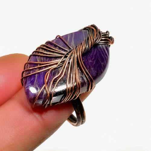 Ezra’s Veil – Mystic Amethyst & Copper Pendant