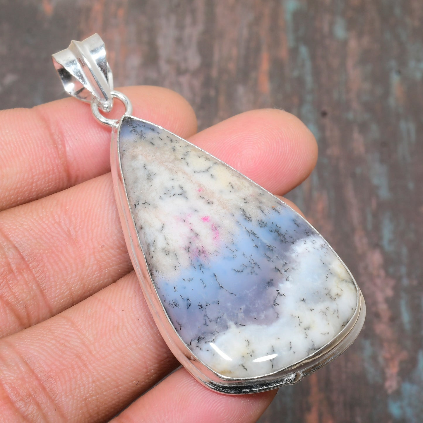 Serenity’s Whisper – Silver Natural Stone Pendant