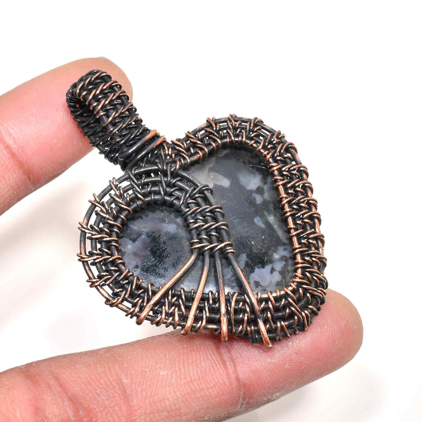 Luna’s Heart – Heartstone Copper Pendant