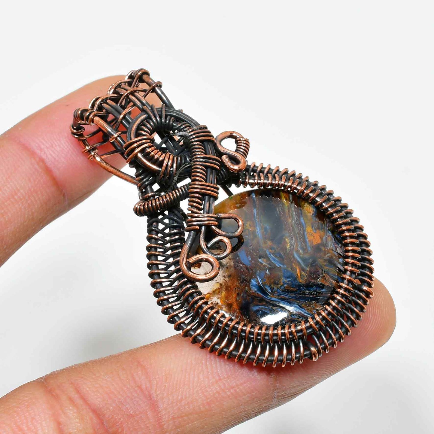 Aria’s Aura – Natural Gemstone & Copper Pendant