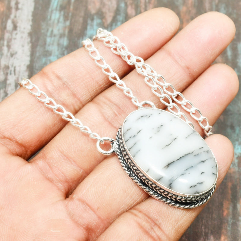 Serenity’s Embrace – White Howlite Pendant