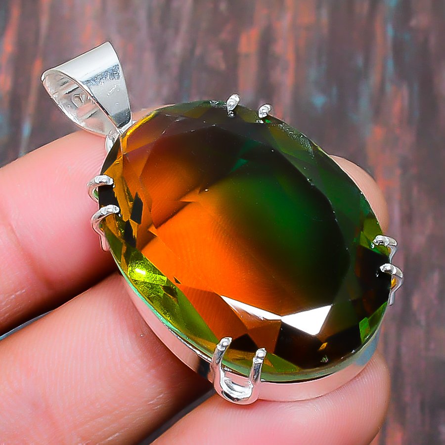 Aurora’s Rebirth – Silver Gemstone Pendant
