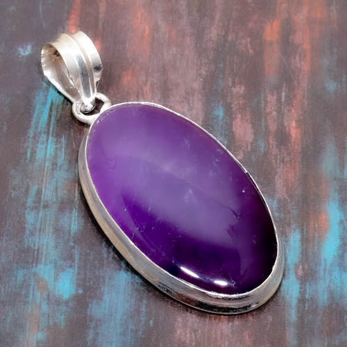 Ezra’s Veil – Amethyst & Oxidized Copper Pendant