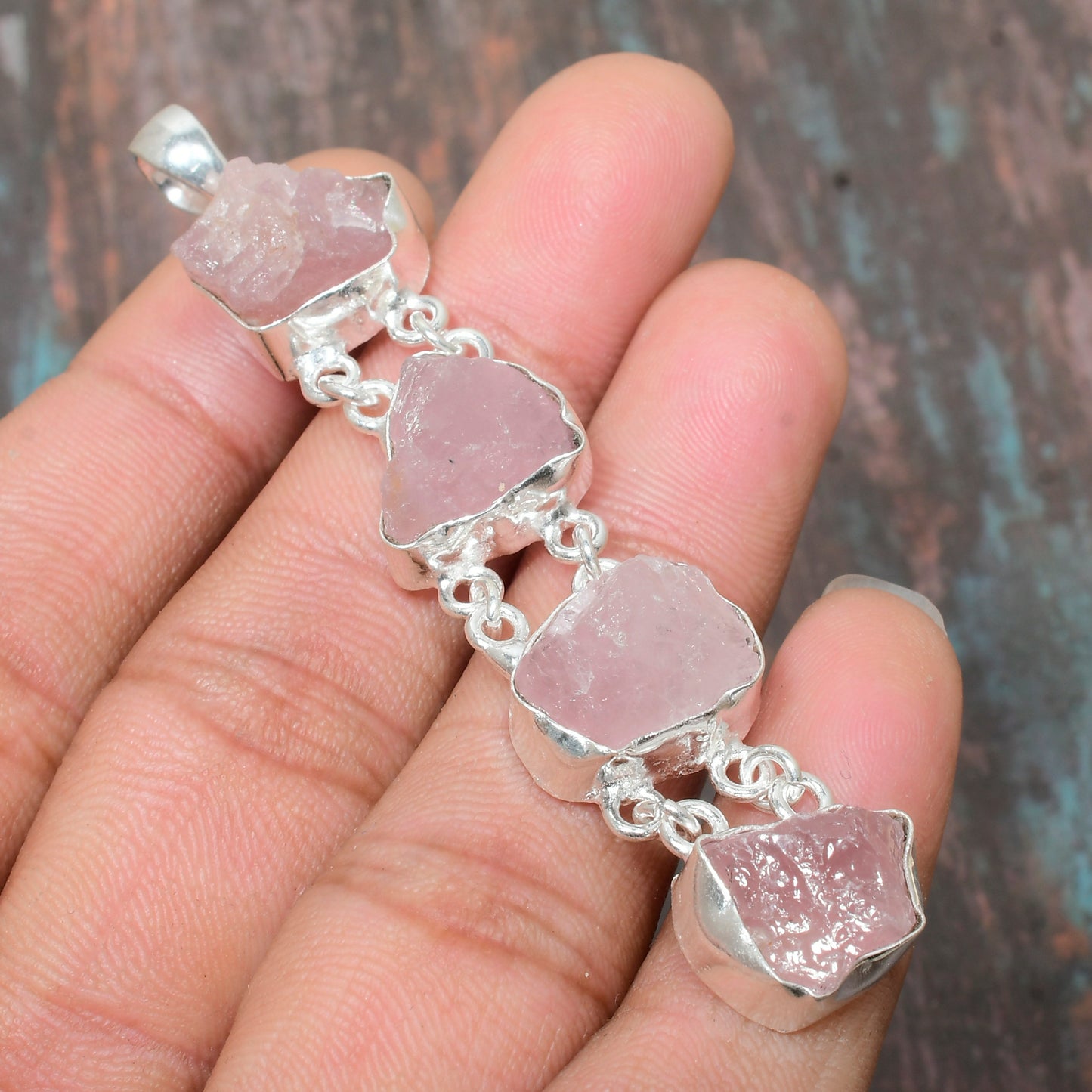 Harmony’s Heart – Rose Quartz & Sterling Silver Pendant