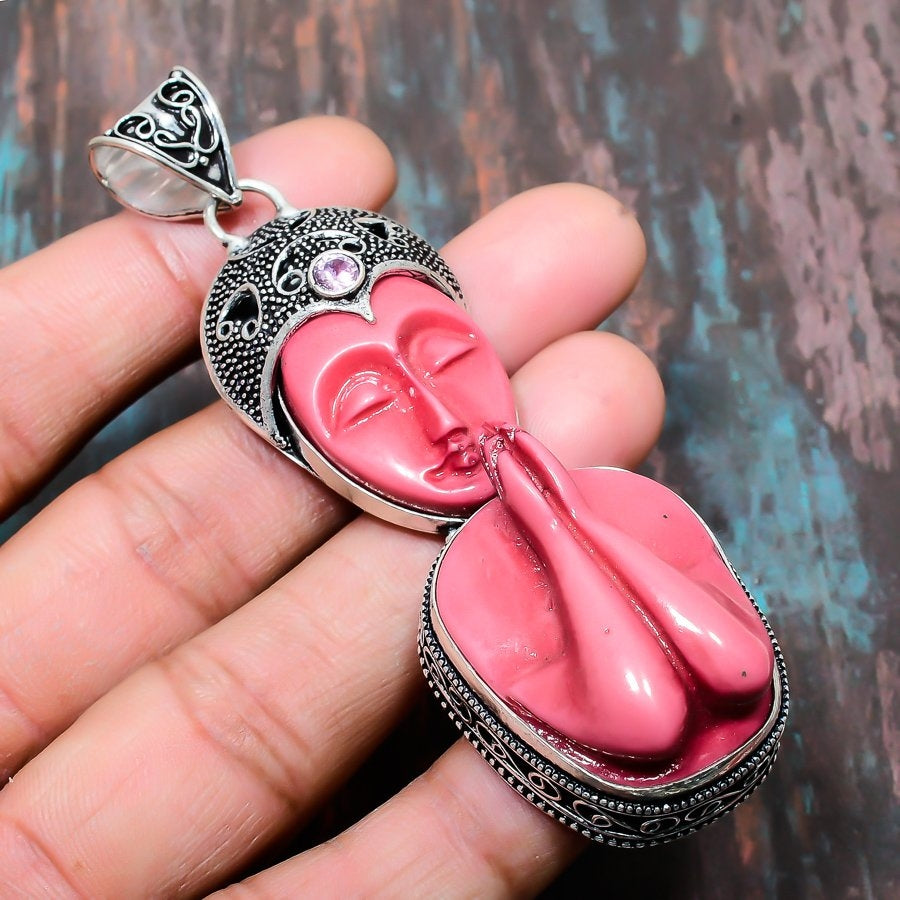 Serenity’s Embrace – Coral & Silver Pendant