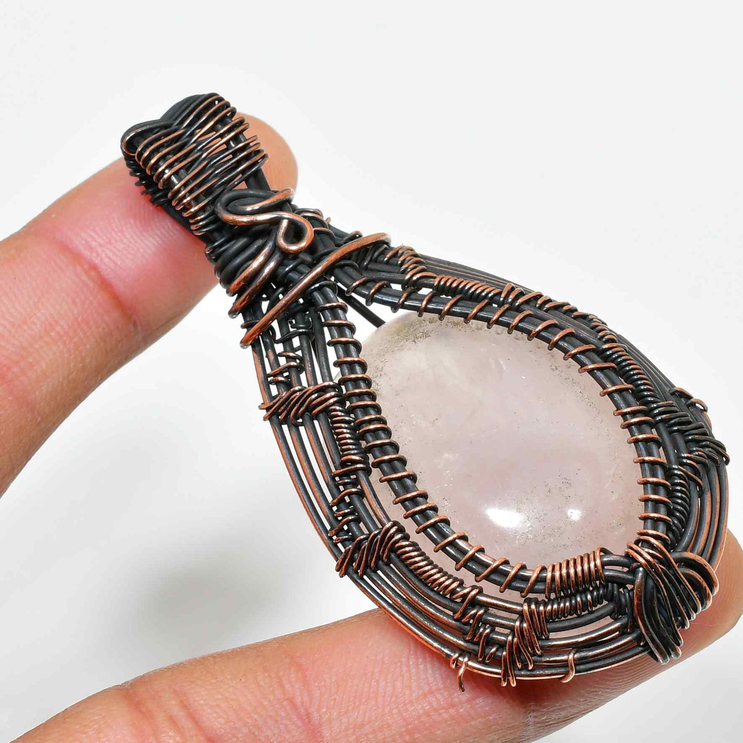 Mystic Veil Amethyst & Copper Pendant