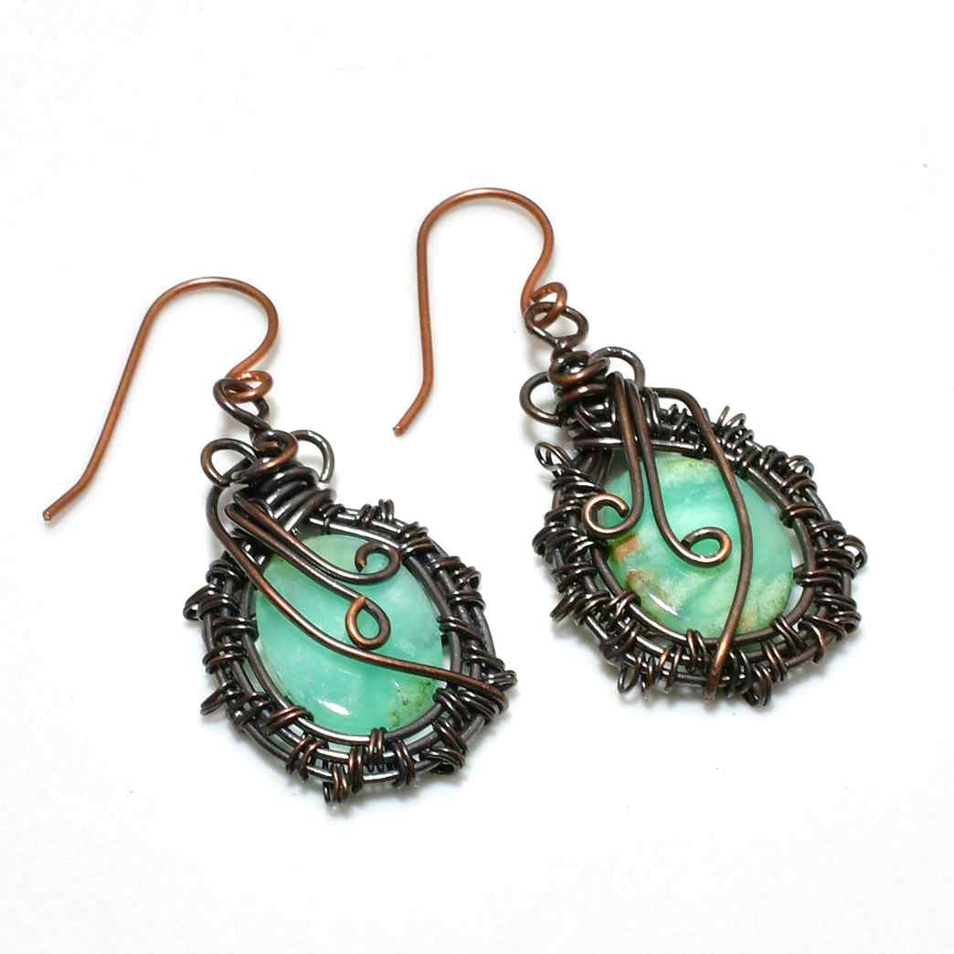 Nature’s Harmony – Amazonite & Copper Earrings