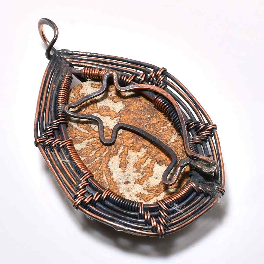 Nature’s Whispers – Copper-Wrapped Natural Stone Pendant
