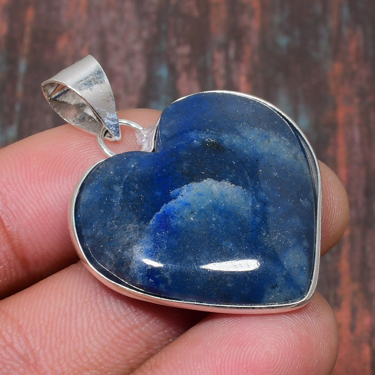 Serene Heart – Lapis Lazuli Sterling Silver Pendant