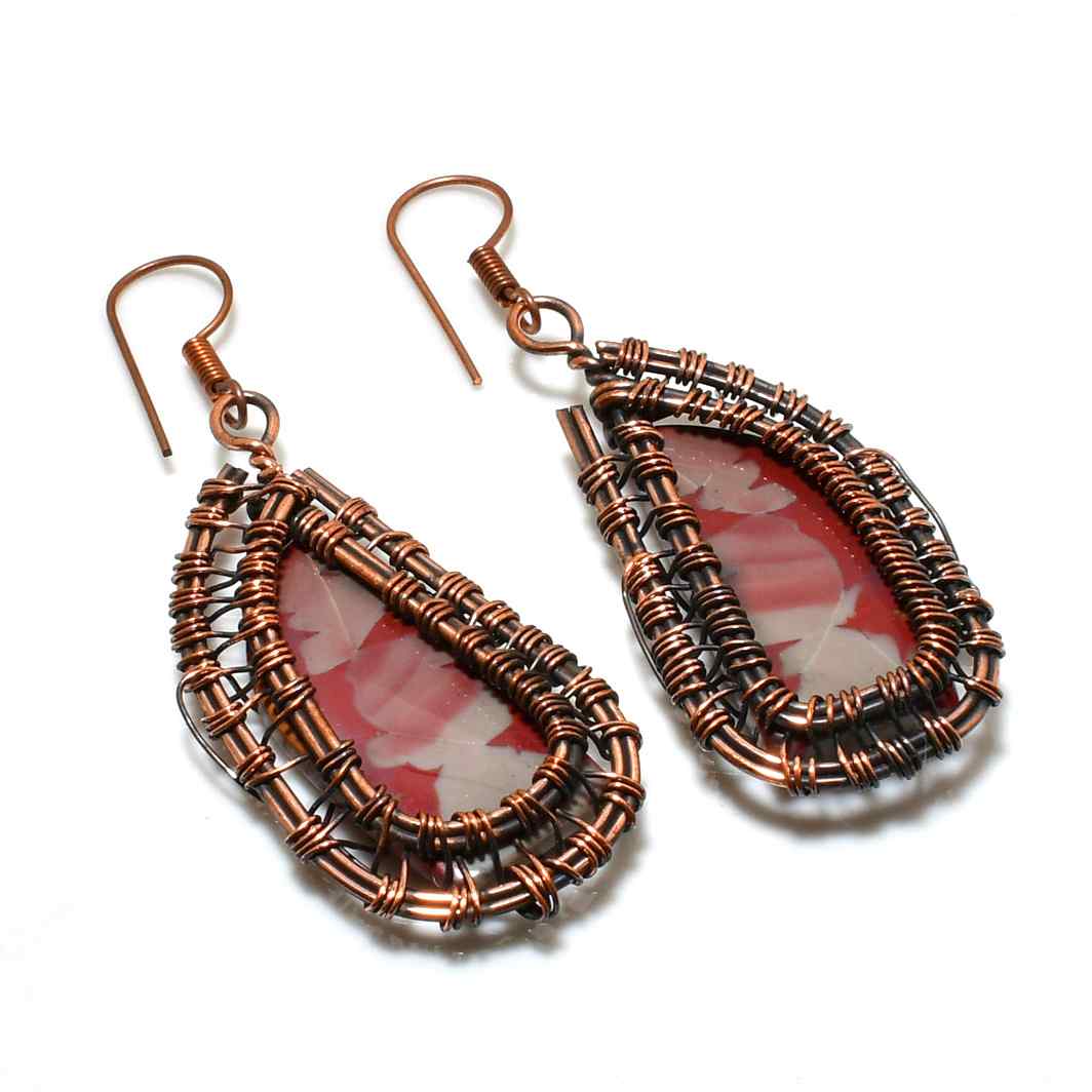 Ember’s Embrace – Clay & Copper Earrings