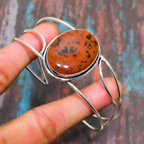 Gaia’s Embrace – Natural Jasper Silver Cuff