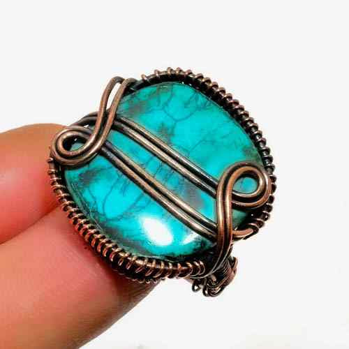 Tranquil Terra – Turquoise & Antique Copper Ring