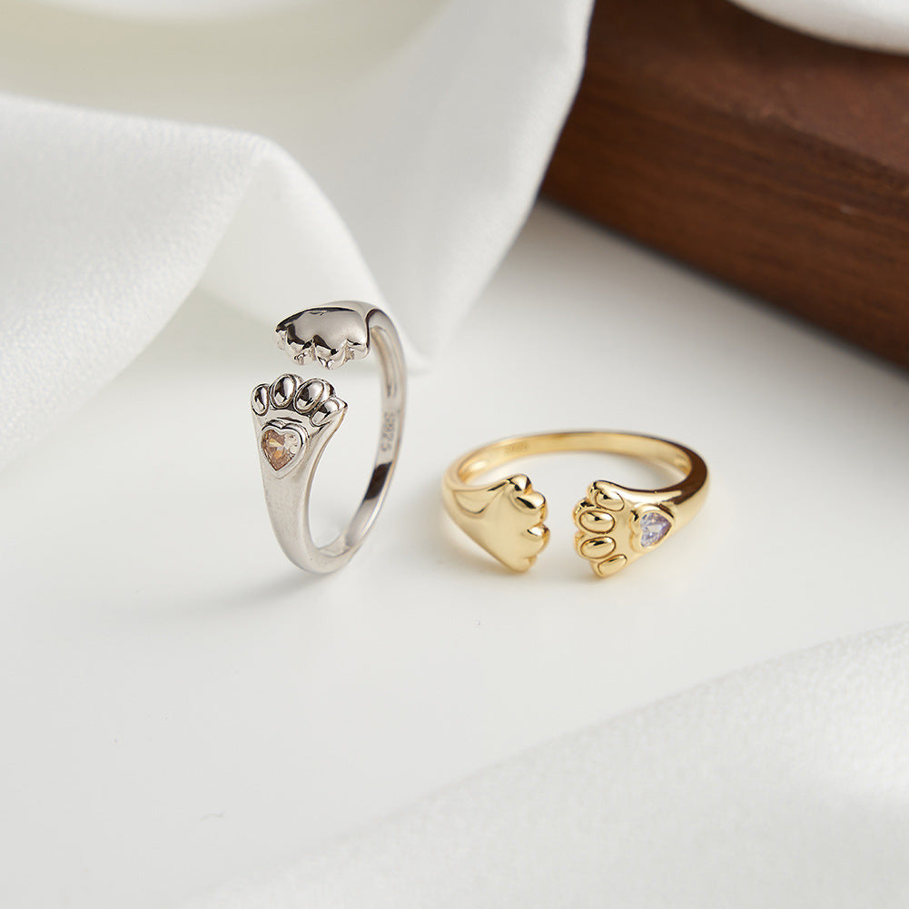 Personalized Paw Love Ring