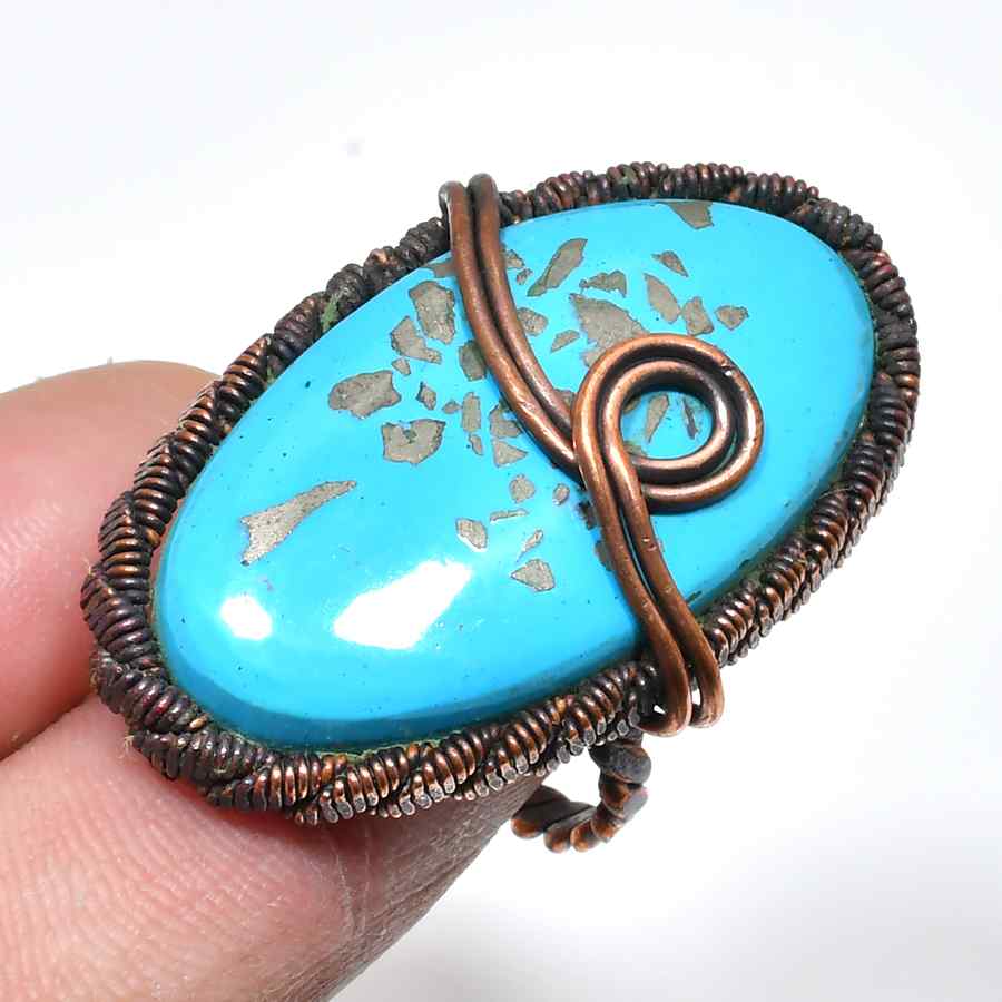 Luna’s Tranquility – Turquoise Copper Ring