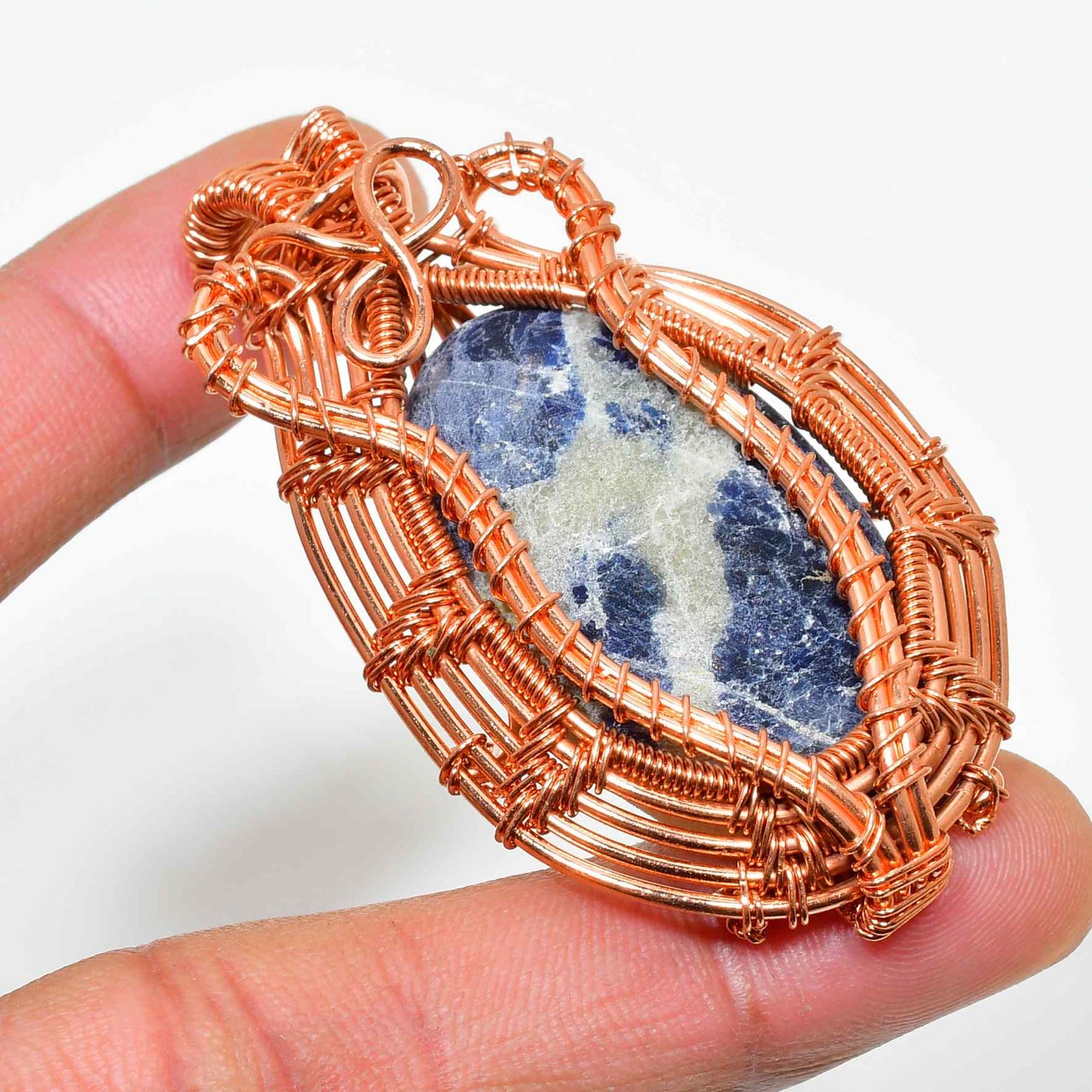 Wisdom’s Aura – Copper Lapis Lazuli Pendant