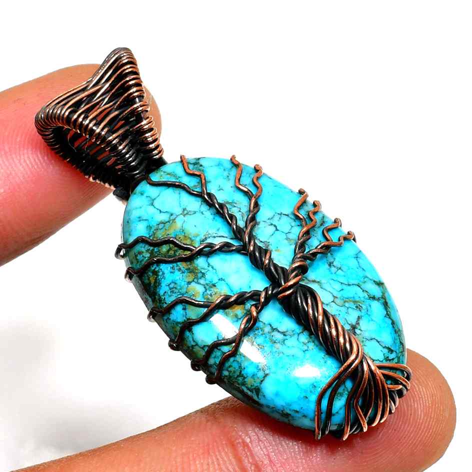 Tranquil Tide – Turquoise Copper Pendant