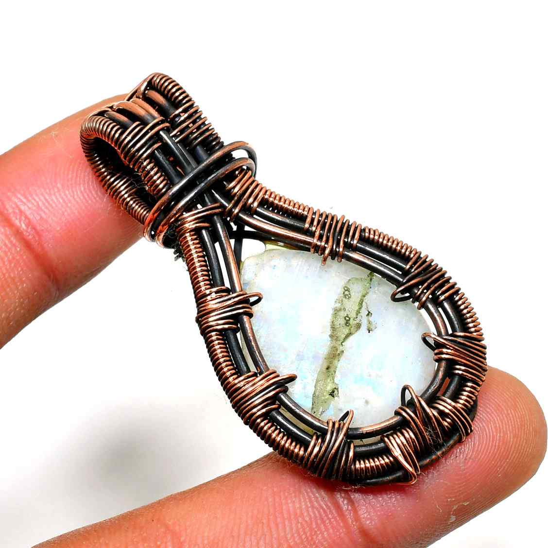 Aurora’s Embrace – Quartz Wire-Wrapped Pendant