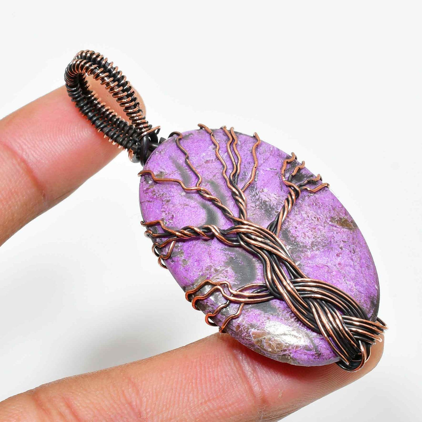 Aurelia’s Arbor – Amethyst Copper Tree Pendant