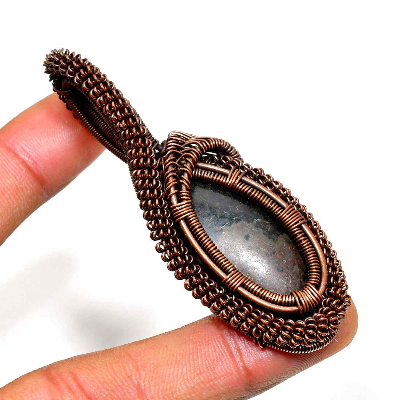 Shadowguard – Obsidian Copper Pendant