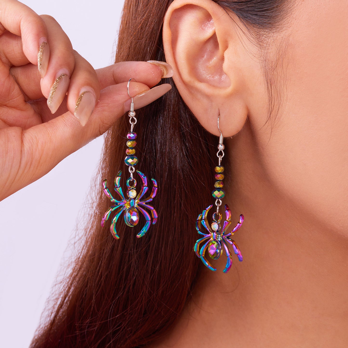 Webbed Elegance Spider Earrings - 925 Sterling Silver
