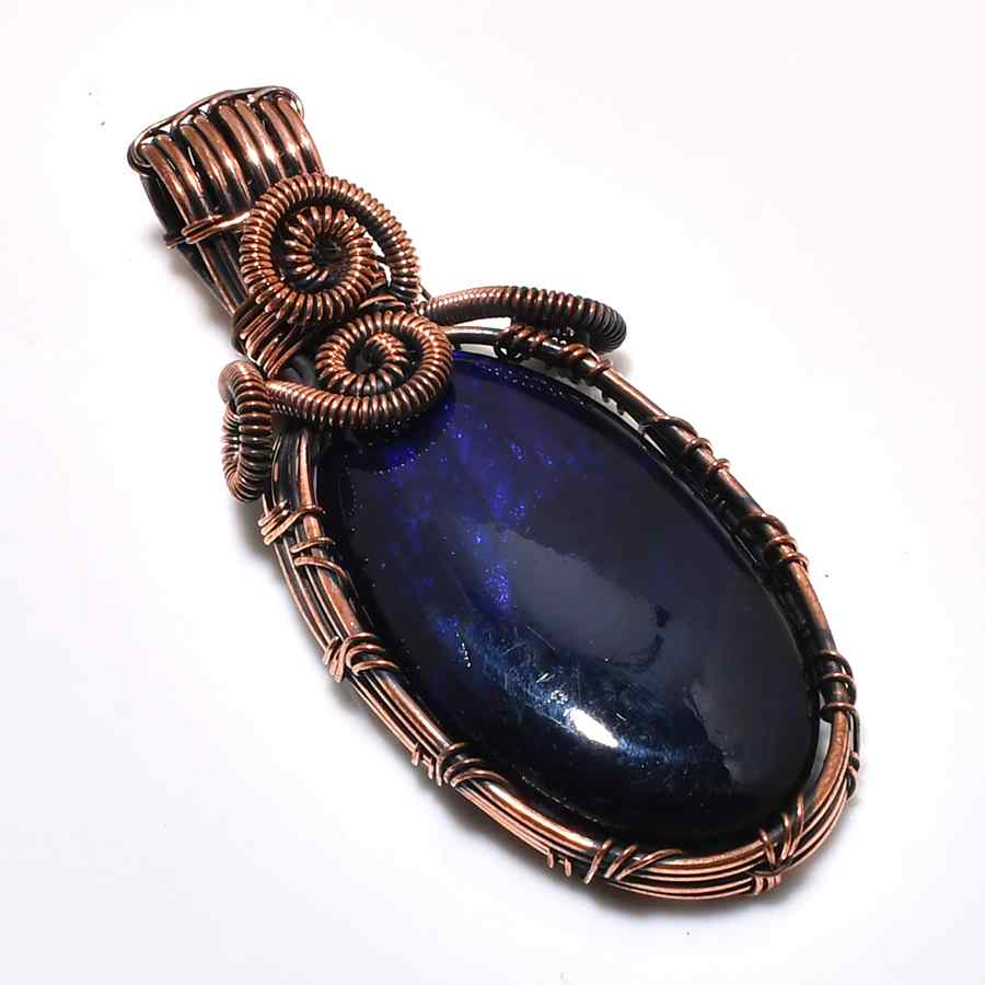 Stellar Insight – Lapis Lazuli Copper Pendant