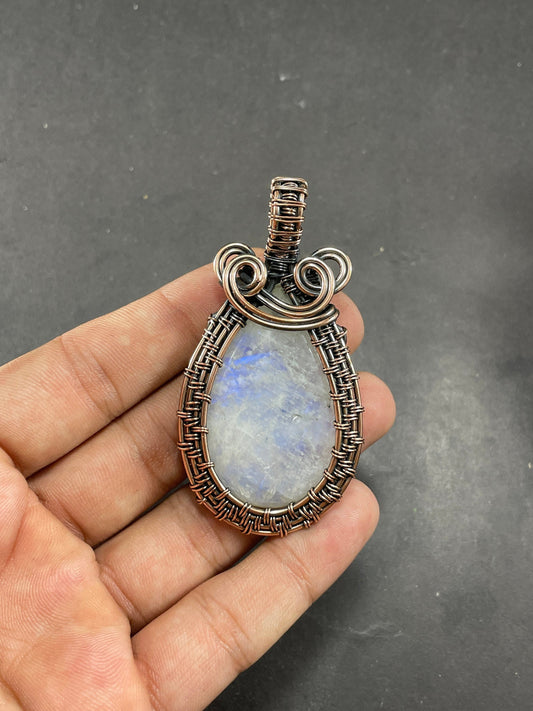 White Moonstone Gemstone Pendant