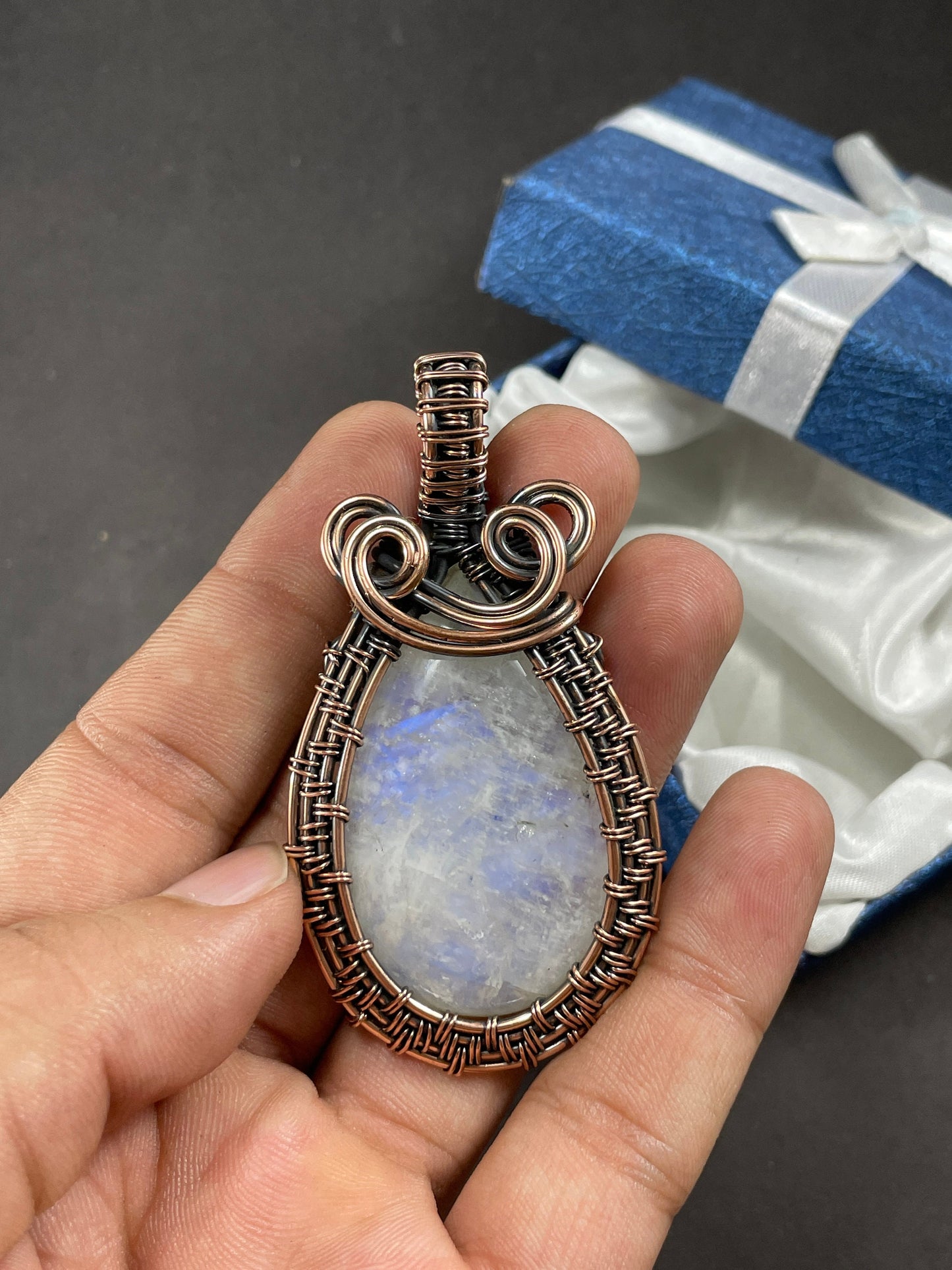 White Moonstone Gemstone Pendant