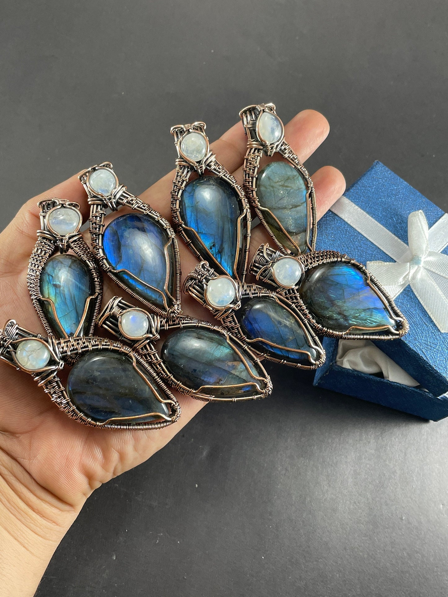 Blue Labradorite Gemstone Pendant
