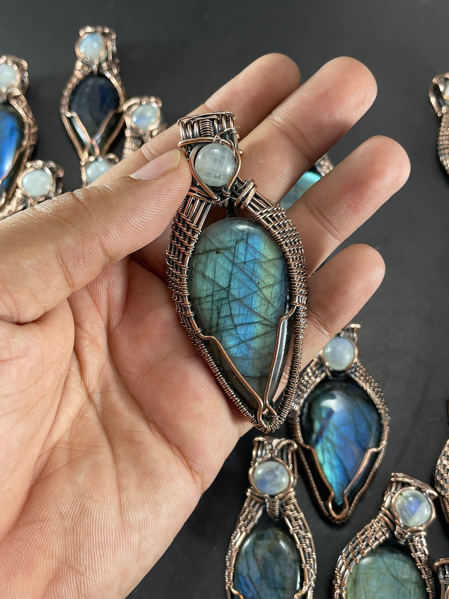 Blue Labradorite Gemstone Pendant