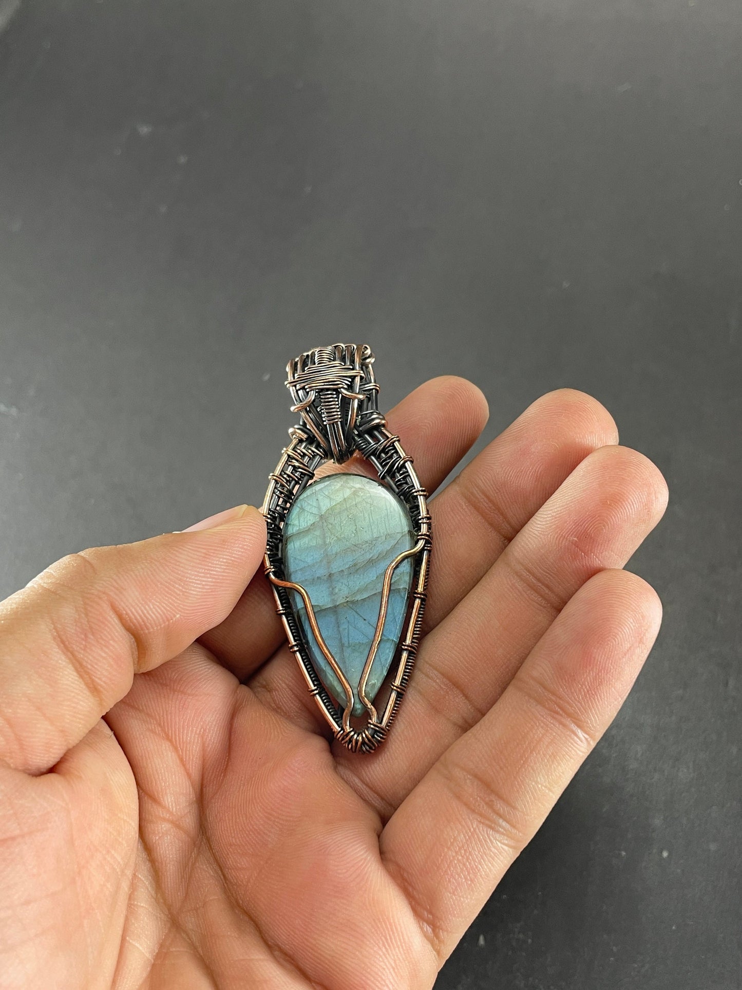 Blue Labradorite Gemstone Pendant
