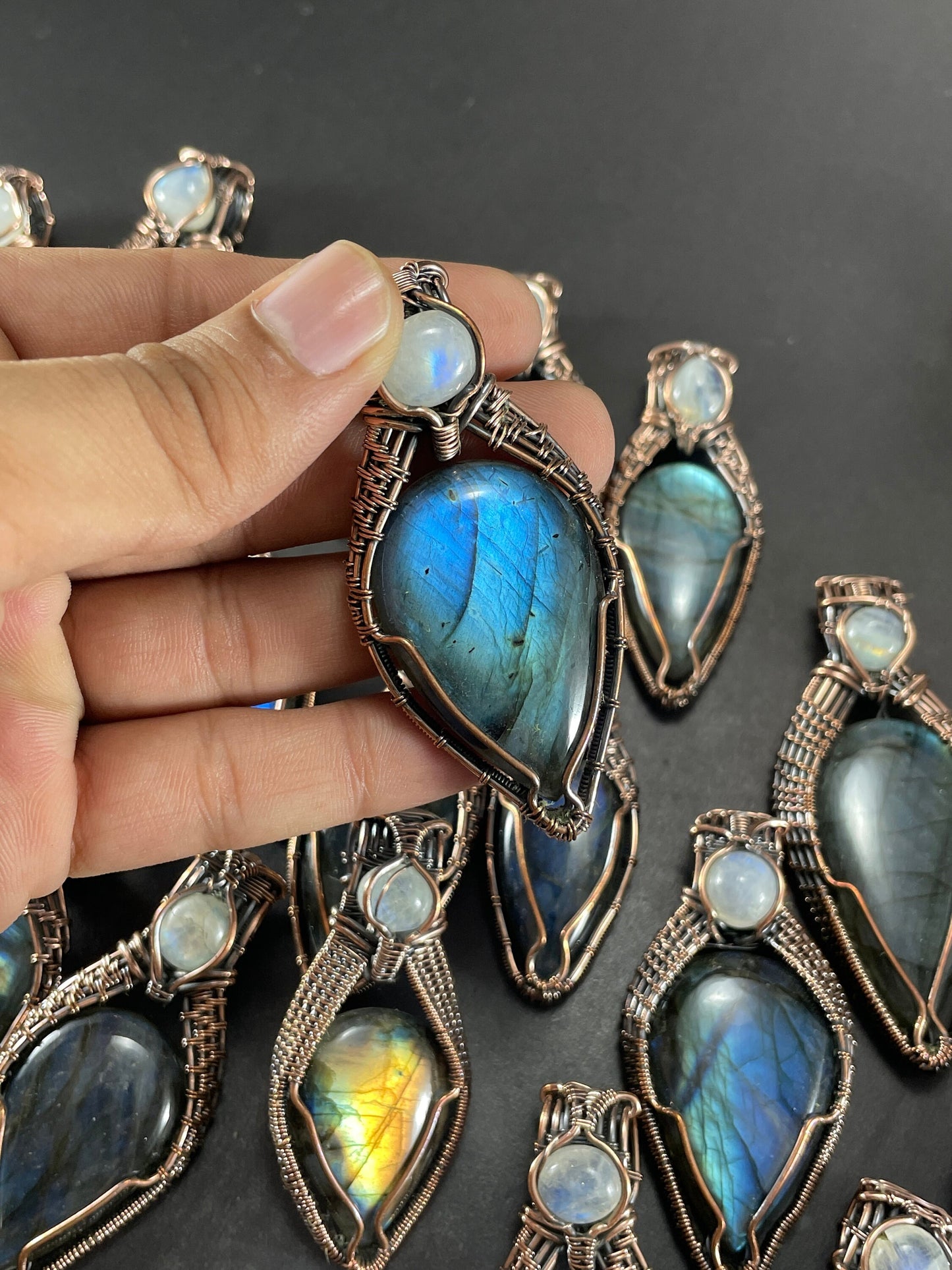 Blue Labradorite Gemstone Pendant