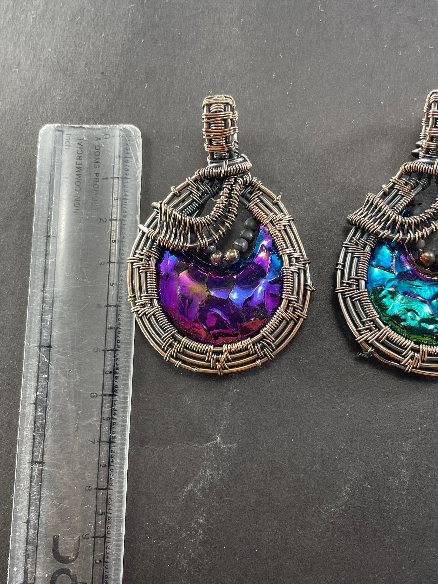 Peacock Blue Druzy Gemstone Pendant