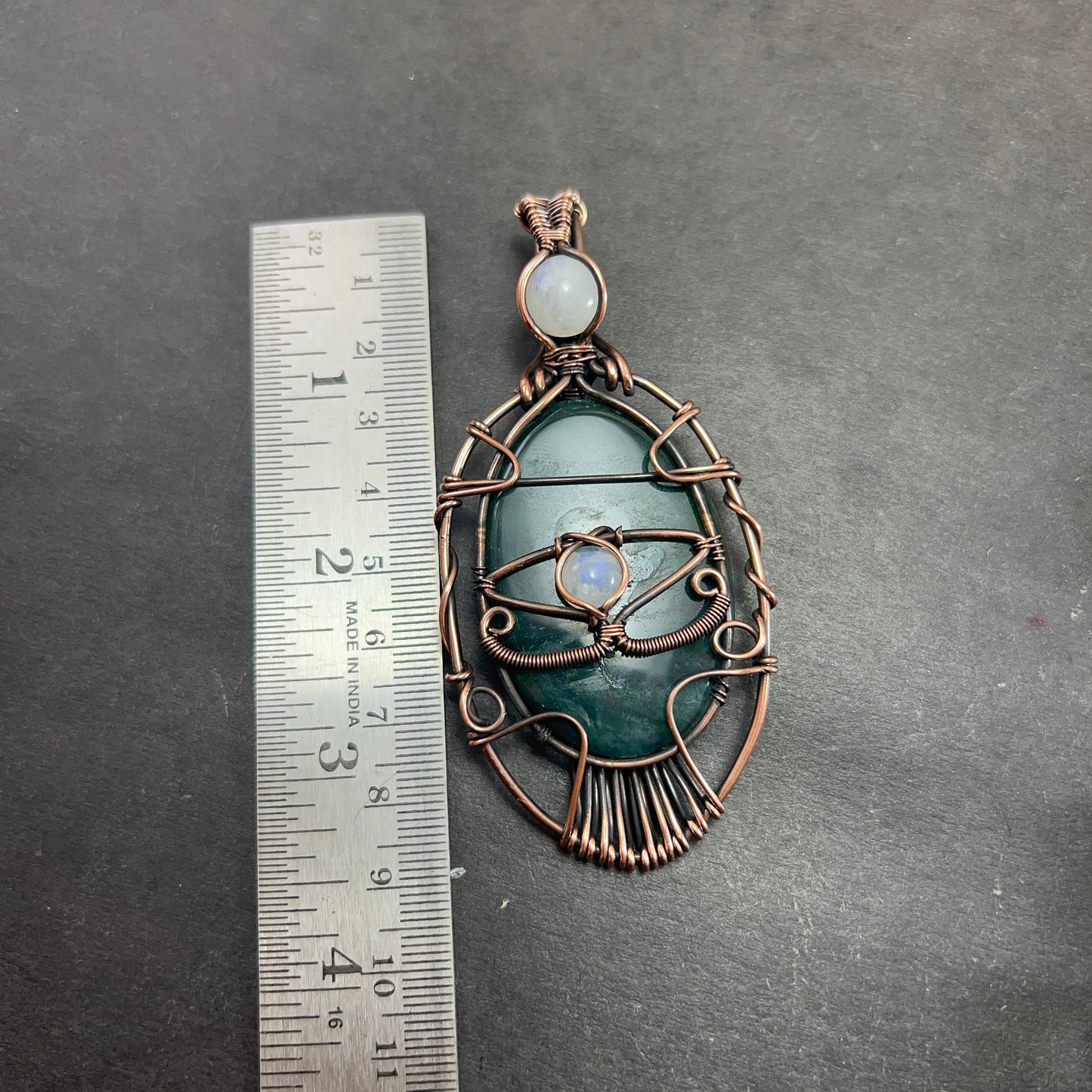 Green Bloodstone Gemstone Pendant