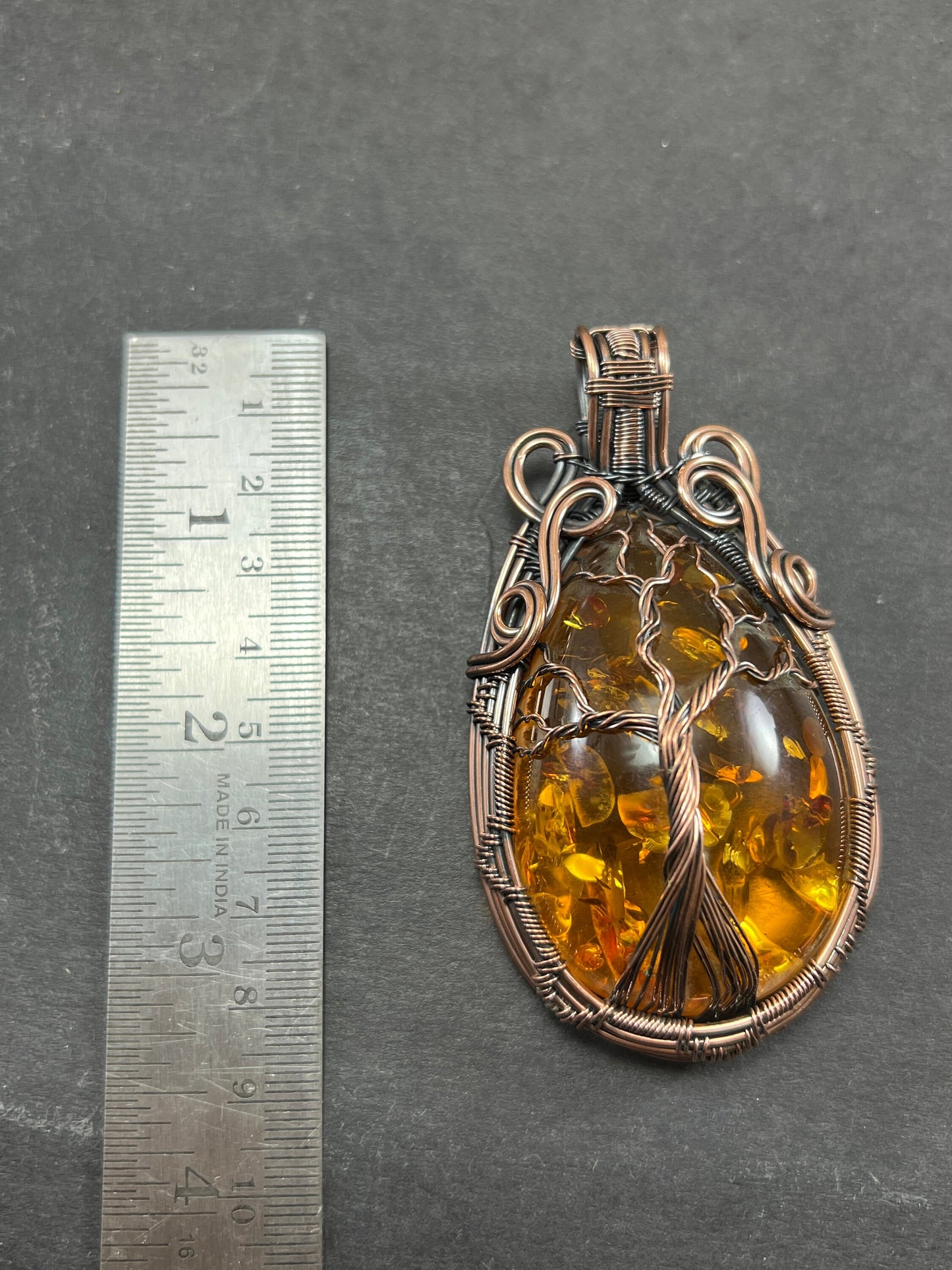 Golden Amber Gemstone Pendant