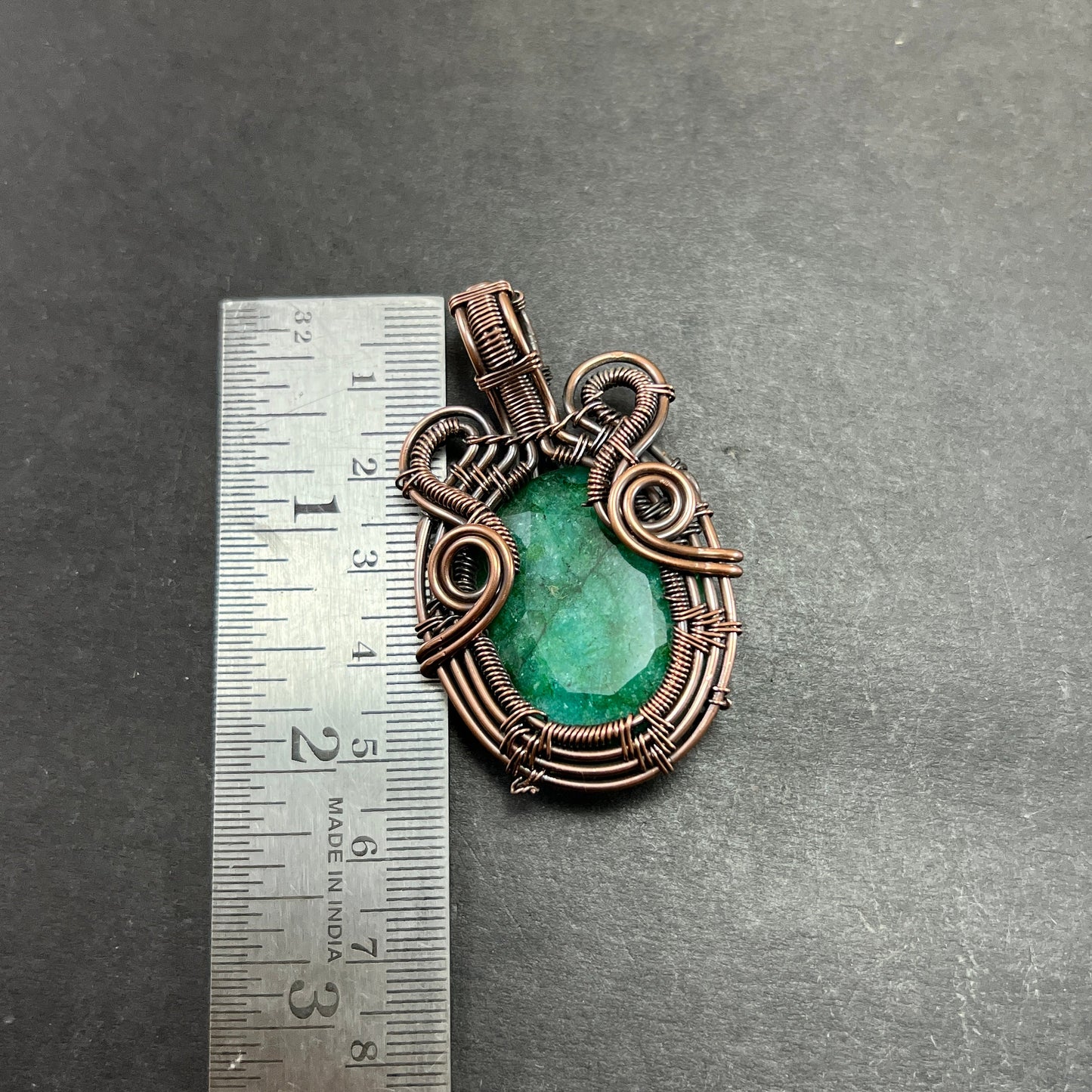 Green Zambian Emerald Gemstone Pendant