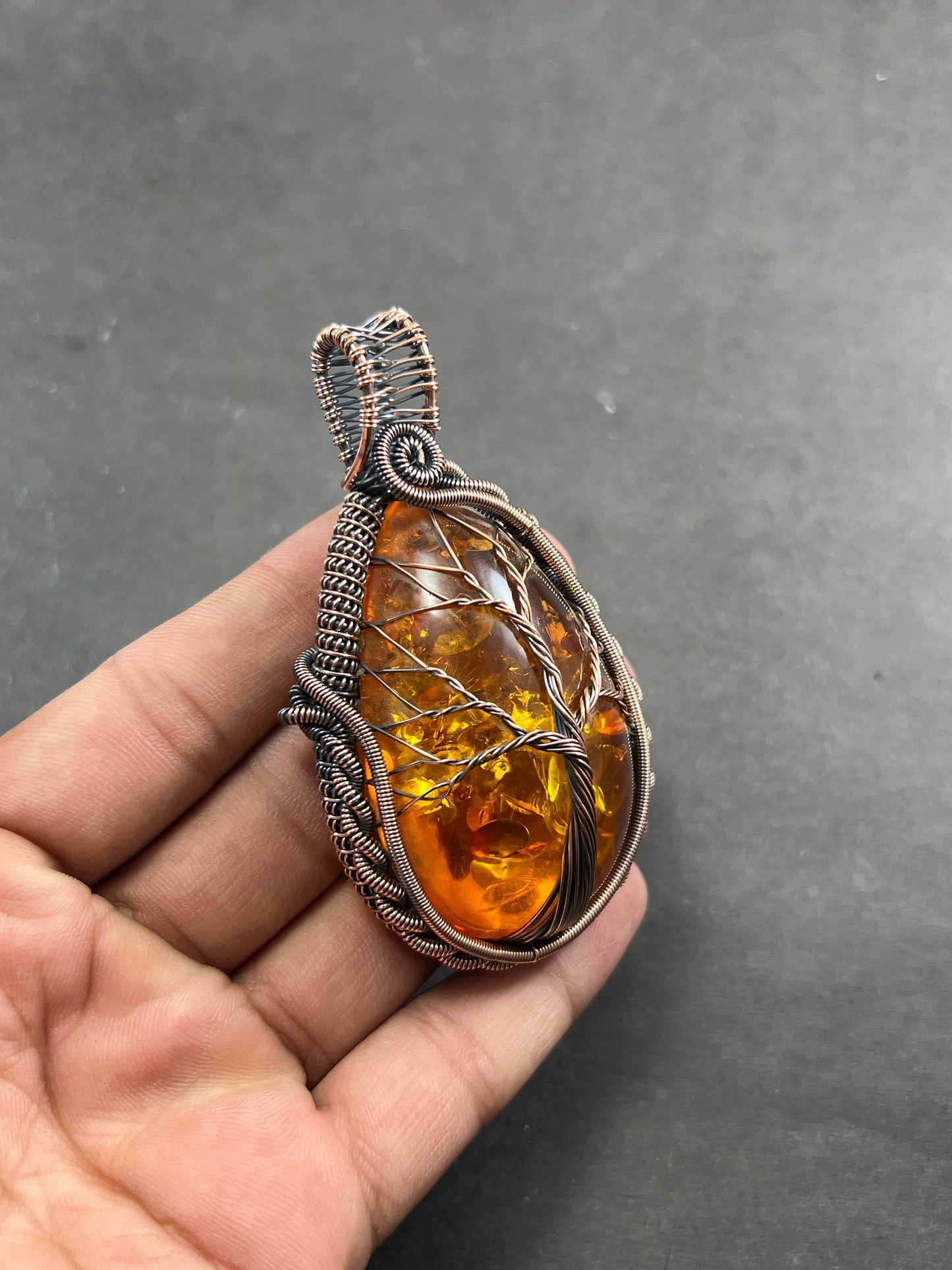 Golden Amber Gemstone Pendant