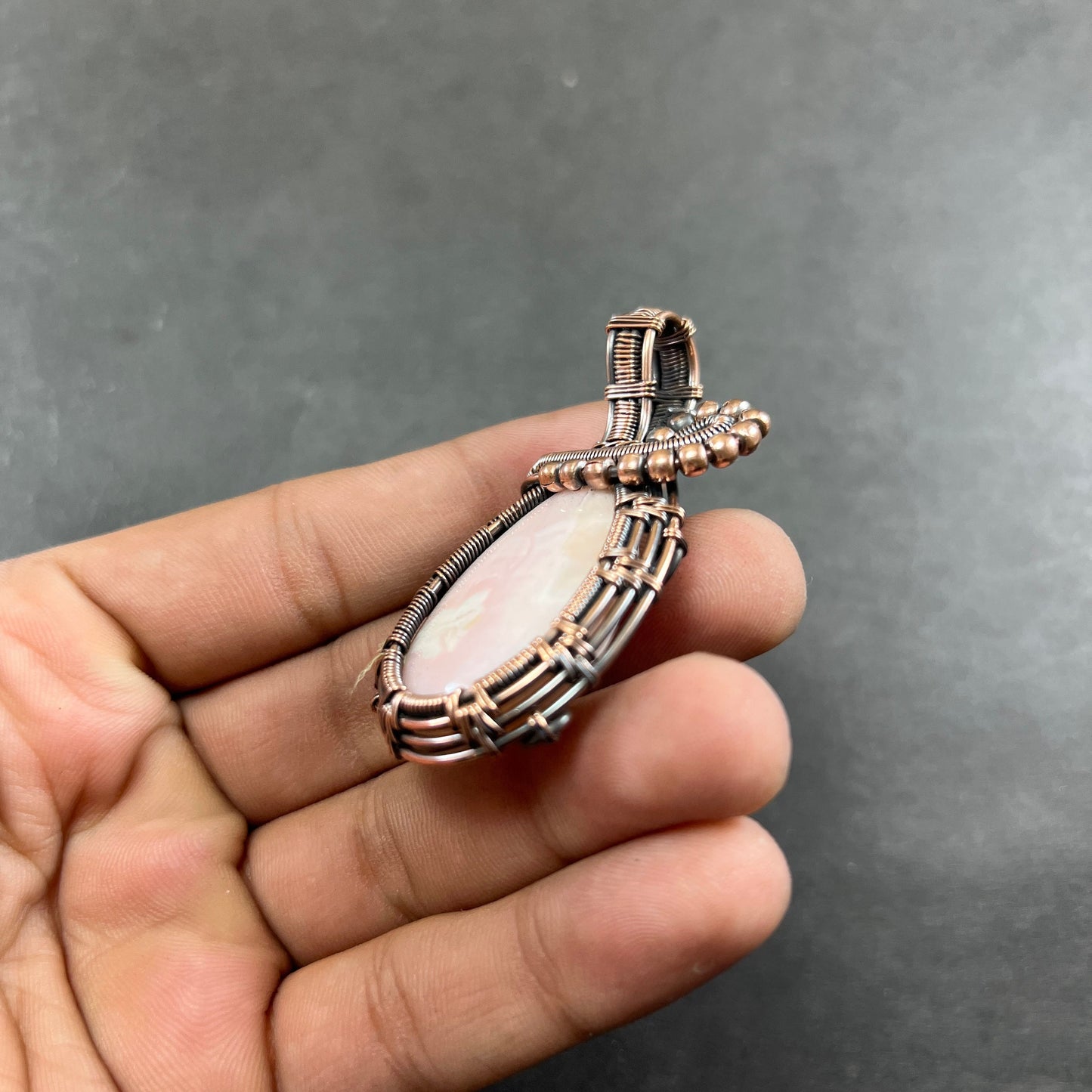 Pink Opal Gemstone Pendant
