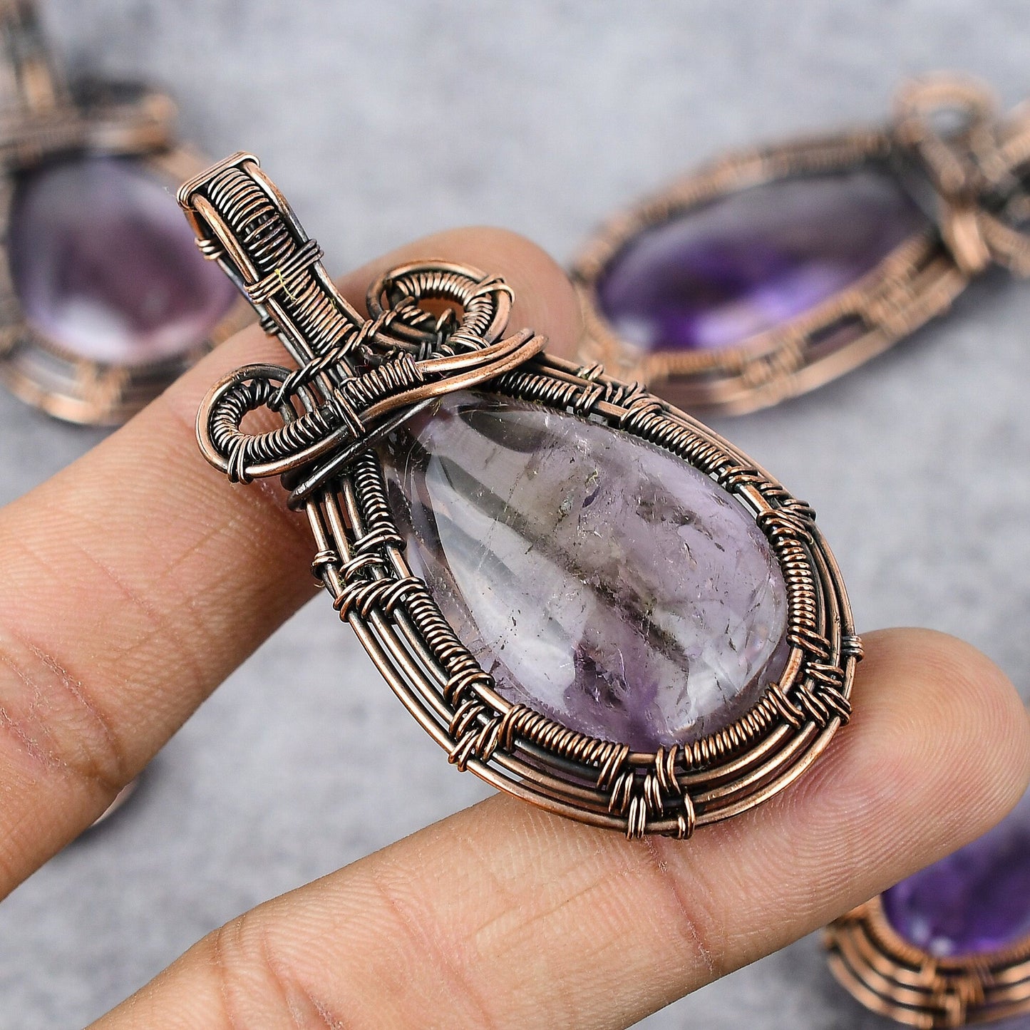 Purple & Yellow Ametrine Gemstone Pendant